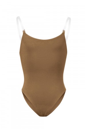 Kids' Bloch Auva Body Liner Underwear Almond | MYJZR39851