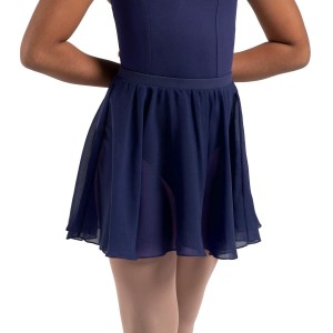 Kids' Bloch Chayanne Chiffon Short Circle Skirts Navy | MMYHR52722