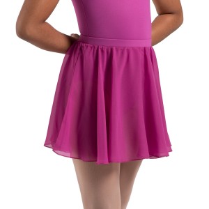 Kids' Bloch Chayanne Chiffon Short Circle Skirts Berry | ZMYNQ58947