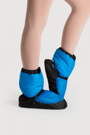 Kids' Bloch Children Warmup Booties Blue Fluro | XMYBH41875