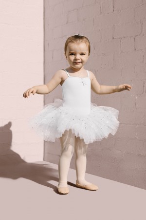 Kids' Bloch Estrella Stars & Moons Dress White | MYXBR36597