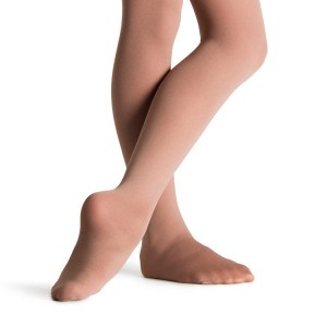 Kids' Bloch Fiesta Feathersoft Footed Tight Tan | MYCVG16504