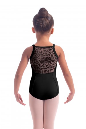 Kids' Bloch Kathrin Animal Printed Mesh Camisole Leotards Black | UMYND53462