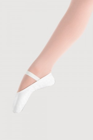 Kids' Bloch Prolite Leather Toddlers Ballet Flats White | YMYVQ29042