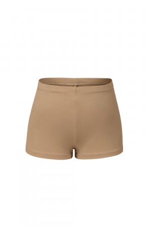 Kids' Bloch Starr High Waist Micro Short Underwear Tan | EMYVG52559