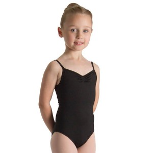 Kids' Bloch Teresa Pinch Front And Back Leotards Black | SMYVO66317