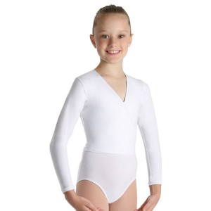 Kids' Bloch Xenia Cross-Over Tops White | MYICD46530