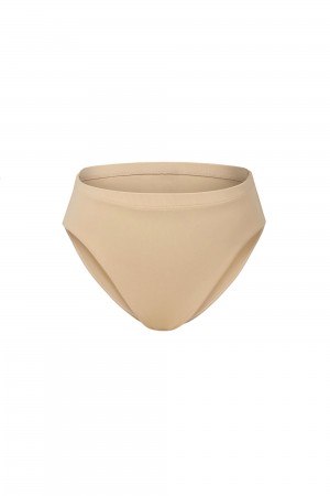 Kids' Bloch Zaniah High Waist Brief Underwear Sand | BMYSO21061