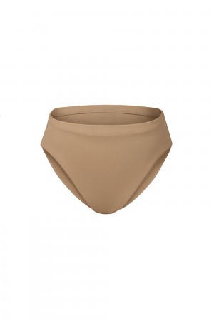 Kids' Bloch Zaniah High Waist Brief Underwear Tan | MYCVG68088