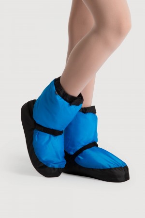 Men's Bloch Adult Warmup Booties Blue Fluro | LMYTR95094