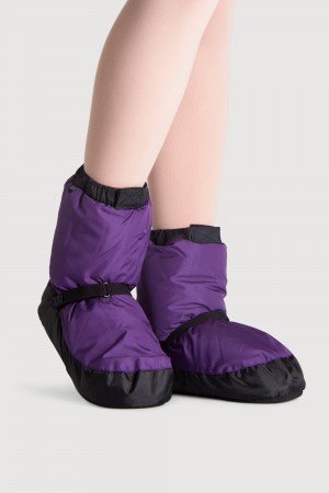 Women's Bloch Adult Warmup Booties Purple/Black | AMYWC89298