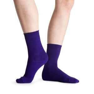 Women's Bloch Ankle Socks Deep Purple | MYEAH36979