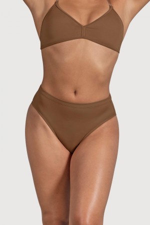 Women's Bloch Aquila High Waist Underwear Almond | MYNZX28132