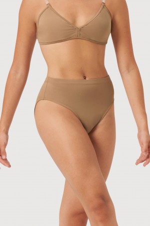 Women's Bloch Aquila High Waist Underwear Tan | FMYUI22952