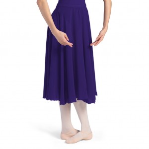 Women's Bloch Cambria Full Circle Chiffon Skirts Deep Purple | MYDFL23009