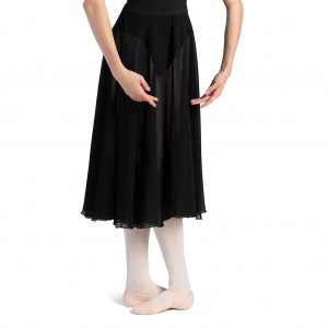 Women's Bloch Cambria Full Circle Chiffon Skirts Black | SMYVO62005