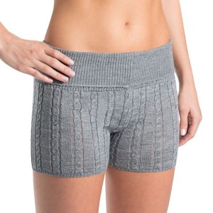 Women's Bloch Carezza Cable Knit Fold Down Bottoms Light Grey | MMYFT84782