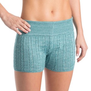 Women's Bloch Carezza Cable Knit Womens Fold Down Short Knitwear Light Aqua | MYXMI21758