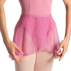 Women's Bloch Chantal Short Tulip Wrap Skirts Dusty Pink | MYQCS74204