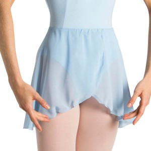 Women's Bloch Chantal Short Tulip Wrap Skirts Ballet Blue | MYEGJ57257