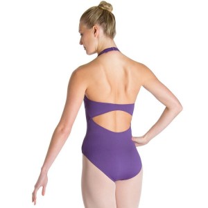 Women's Bloch Cinnamon Halter Leotards Purple | FMYHY11569