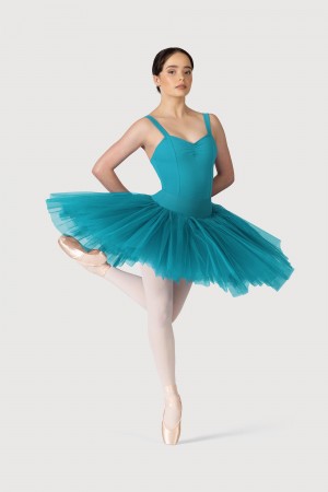 Women's Bloch Classic Practice ½ Tutu Skirts Teal | XMYBH59298