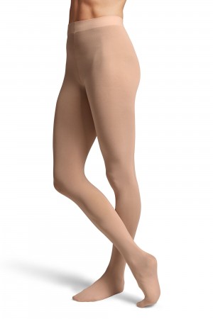 Women's Bloch Contoursoft Footed Tight Bloch Tan | MYICD34398