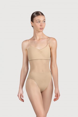 Women's Bloch Cordelia Mesh Panel Underwear Sand | MYDYB36317