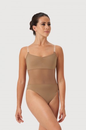 Women's Bloch Cordelia Mesh Panel Underwear Tan | XMYBH98887