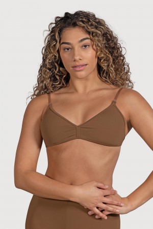 Women's Bloch Deva V Front Underwear Almond | MYEAH34653