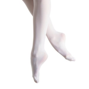 Women's Bloch Fiesta Feathersoft Footed Tight White | MMYHR74733