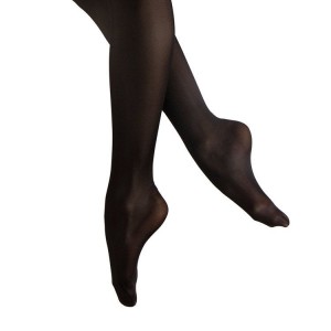 Women's Bloch Fiesta Shimmer Footed Tight Black | MYJVR49172