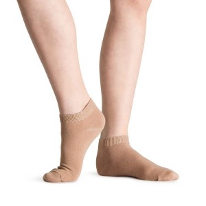 Women's Bloch Jazz Socks Tan | ZMYMJ85282