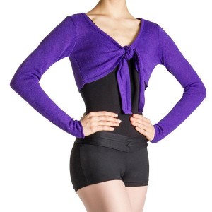 Women's Bloch Karola Cropped Tie Tops Purple | ZMYNQ54372