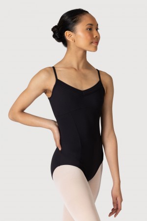 Women's Bloch Lustre Camisole Leotards Black | MYZDE87914