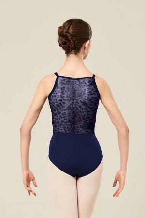 Women's Bloch Maiko Animal Printed Mesh Camisole Leotards Parisian | QMYWA12944