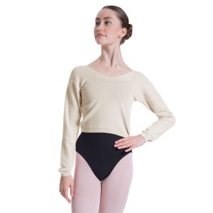 Women's Bloch Overt Cropped Long Sleeve Sweater Tops String | TMYPQ31511