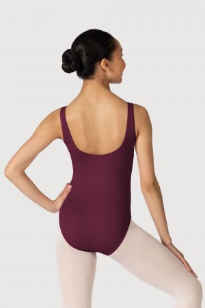 Women's Bloch Overture Ondina Princess Seam Leotards Burgundy | MYNEJ86993