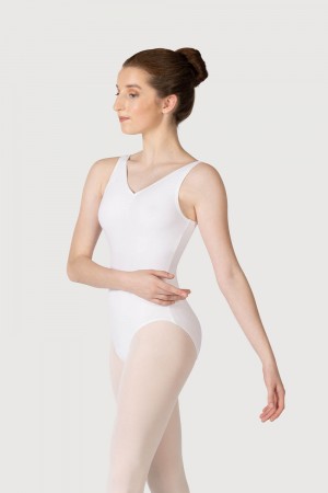 Women's Bloch Pia Leotards White | MYXMI44182