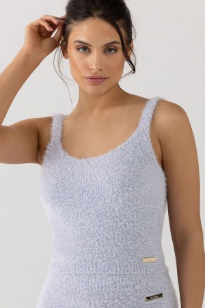 Women's Bloch Popcorn Stitch Camisole Knitwear Sky | MYNEJ22103