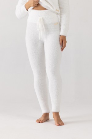 Women's Bloch Popcorn Stitch Tight Knitwear Cream | MYDFL14665