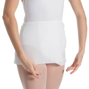 Women's Bloch Professional Wrap Skirts White | YMYVQ81087