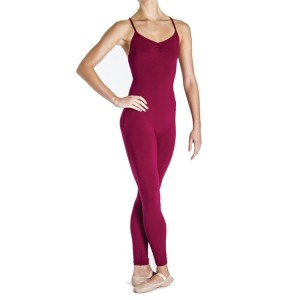 Women's Bloch Una Cross Back Unitards Burgundy | MYZPD29822