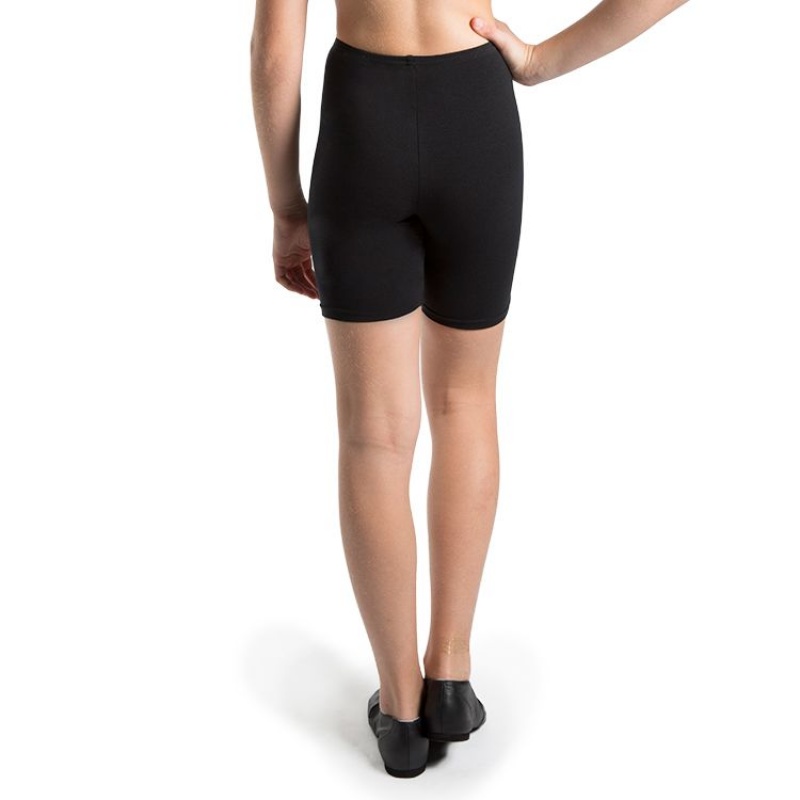 Kids' Bloch Basic Bike Length Short Bottoms Black | SMYVO88388