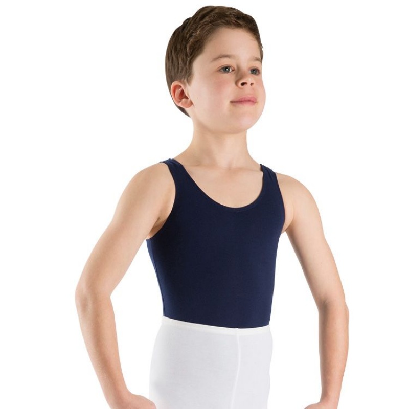 Kids\' Bloch Billy Sleeveless Tops Navy | TMYPQ34447