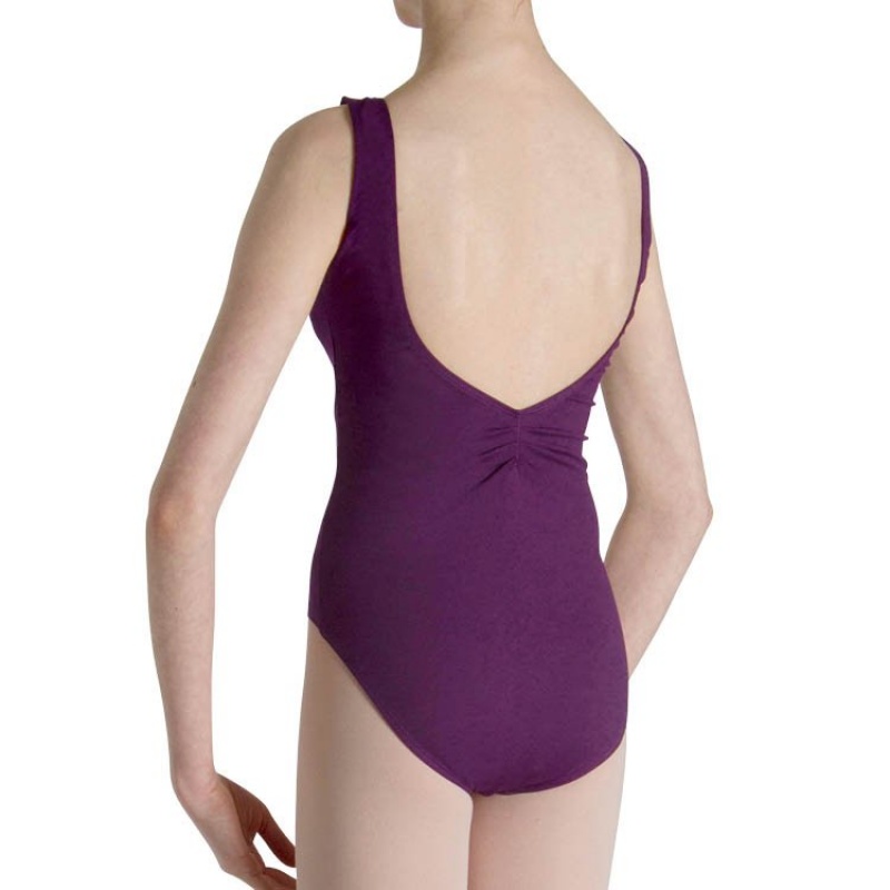 Kids' Bloch Cecilia Gathered Tank Leotards Plum | MYICD73932