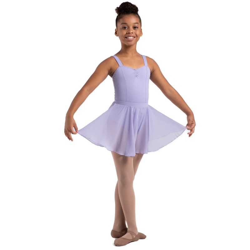 Kids' Bloch Chayanne Chiffon Short Circle Skirts Lilac | UMYND13397