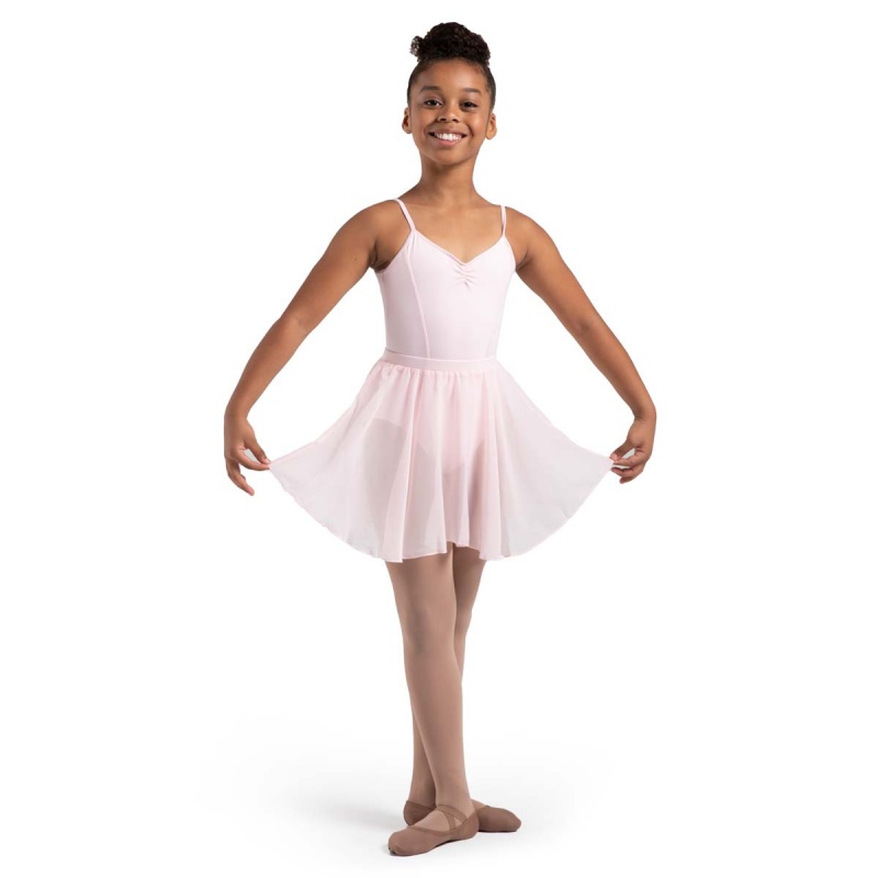 Kids' Bloch Chayanne Chiffon Short Circle Skirts Candy Pink | MYEGJ16613