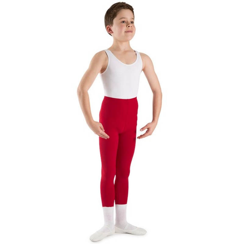 Kids' Bloch Dale Footless Tight Red | DMYKV57567