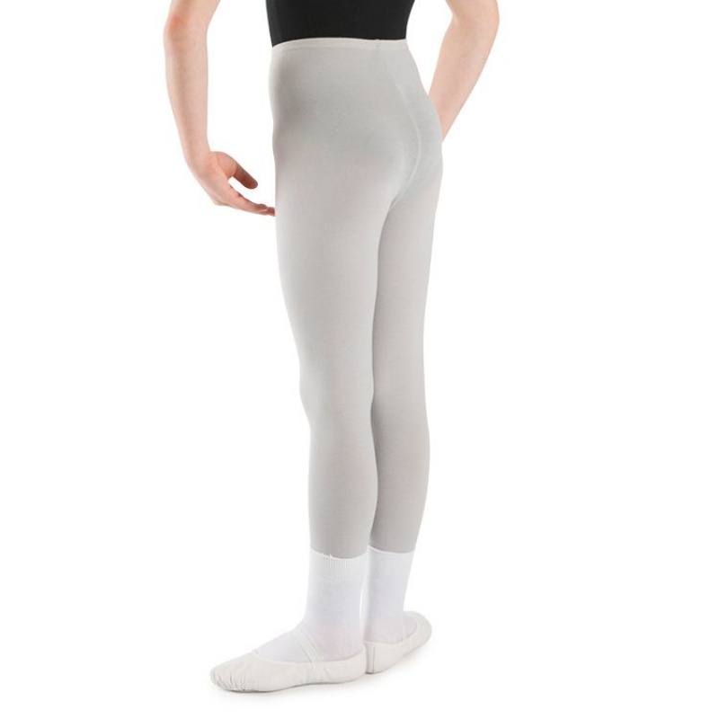 Kids' Bloch Dale Footless Tight Silver | MYQCS88243